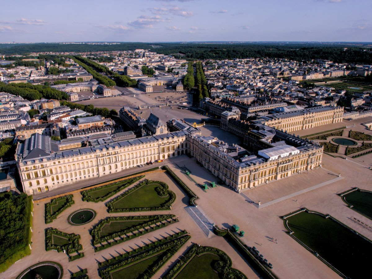 Aerial View of Palace of Versailles