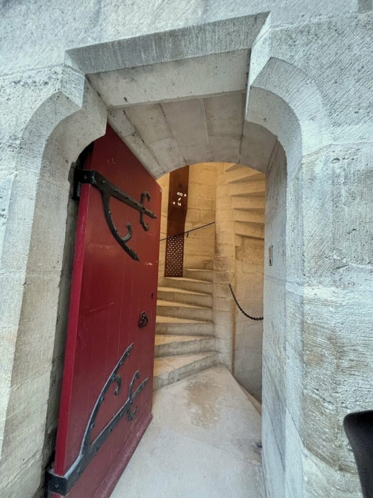 Entrance after Security into Spiral Staircase