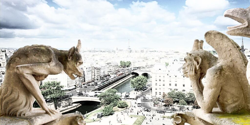 Some of the legendary stone creatures of Notre Dame cathedral