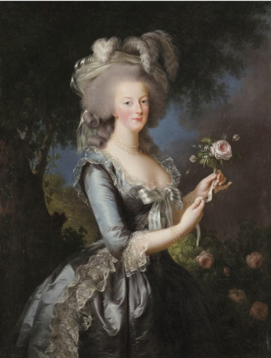 Marie Antoinette with a Rose by Élisabeth Vigée Le Brun (©Château de Versailles)