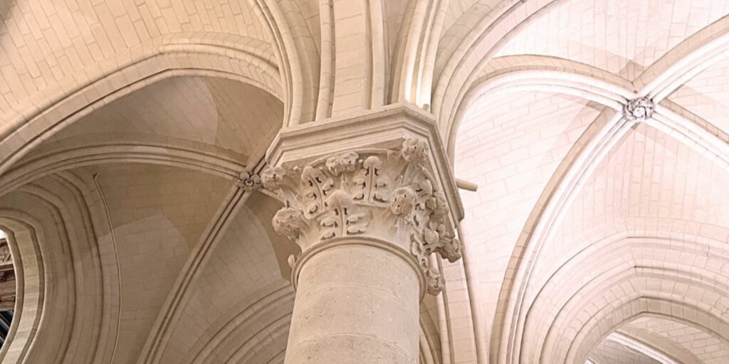 Ribbed vaults of Notre Dame cathedral