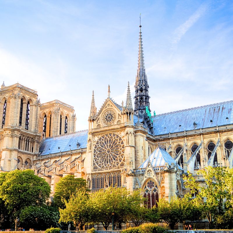 Outside of Notre Dame southern rose window