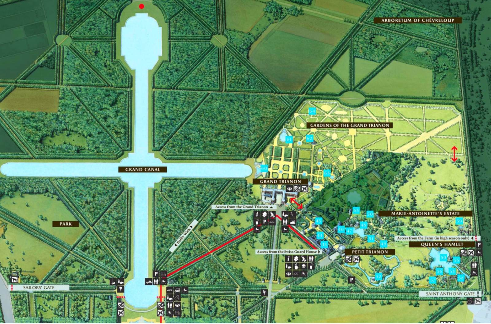 Map of the Domaine of the Trianon