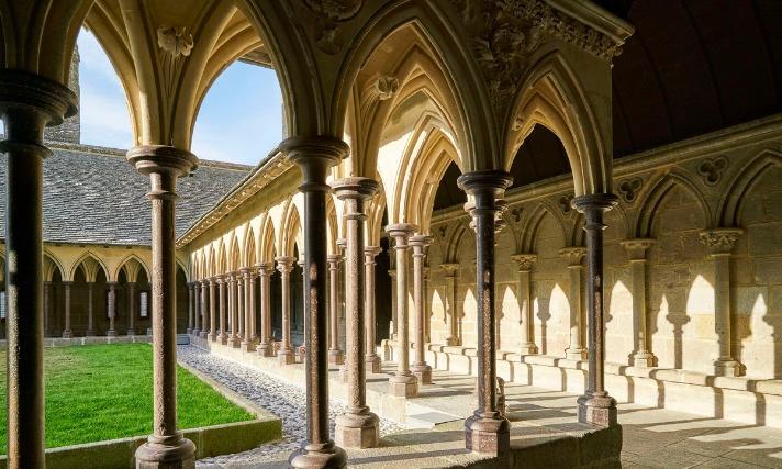 Inside the abbaye of the Mont Saint-Michel Tour
