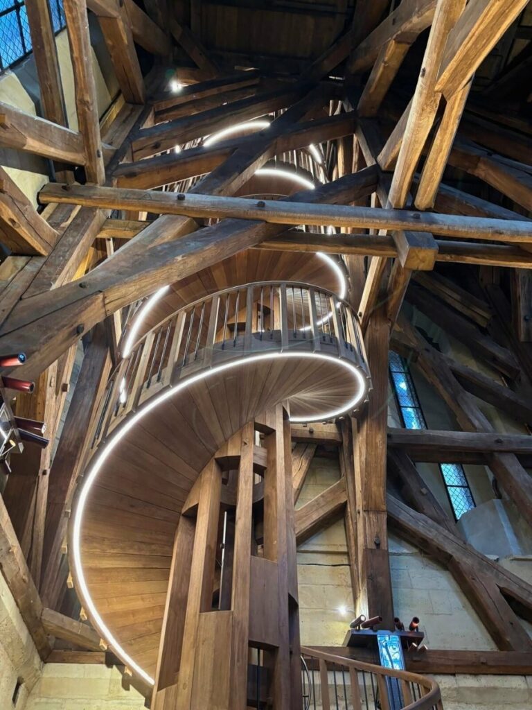This spiral staircase in the Quadrilobe Room to ascend to the Summit.